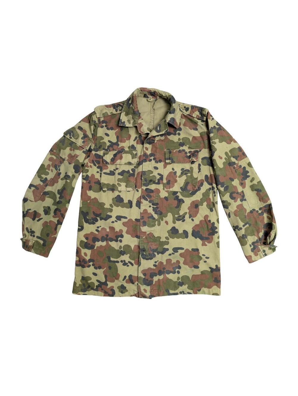 Vintage Romanian Army M94 Mozaic Camo Field Jacket - Large
